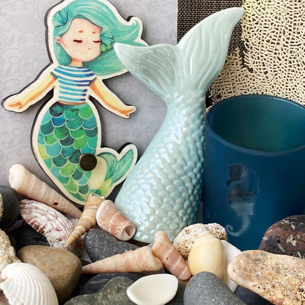 Mermaid theme inspired decor 3 items